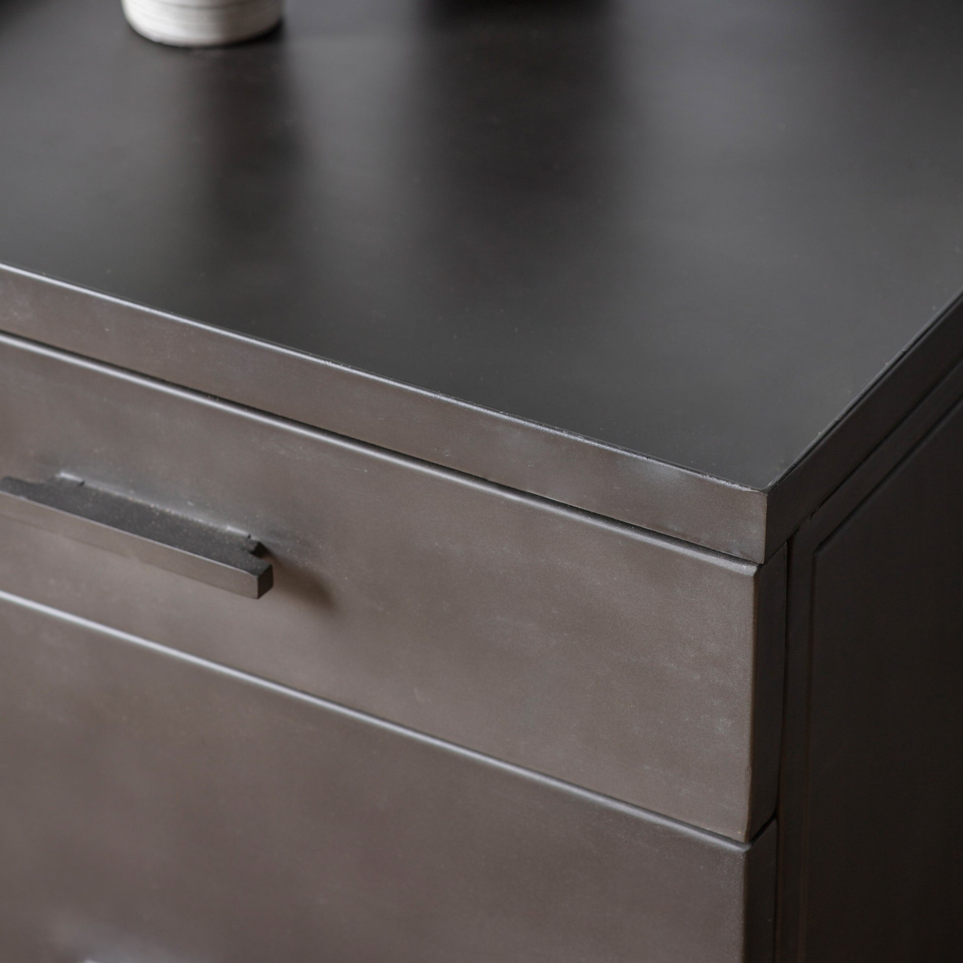 Tron Metal 2 Drawer Side Table 