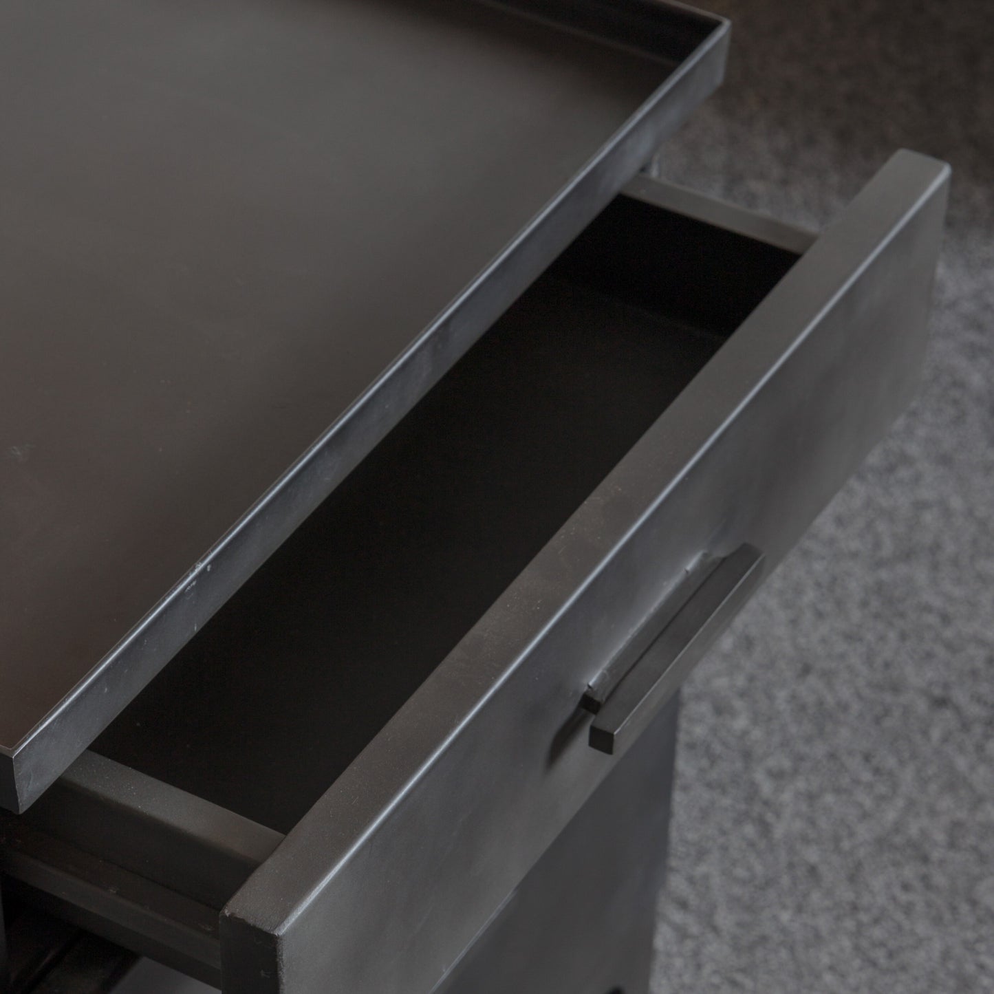 Tron Metal 2 Drawer Side Table 