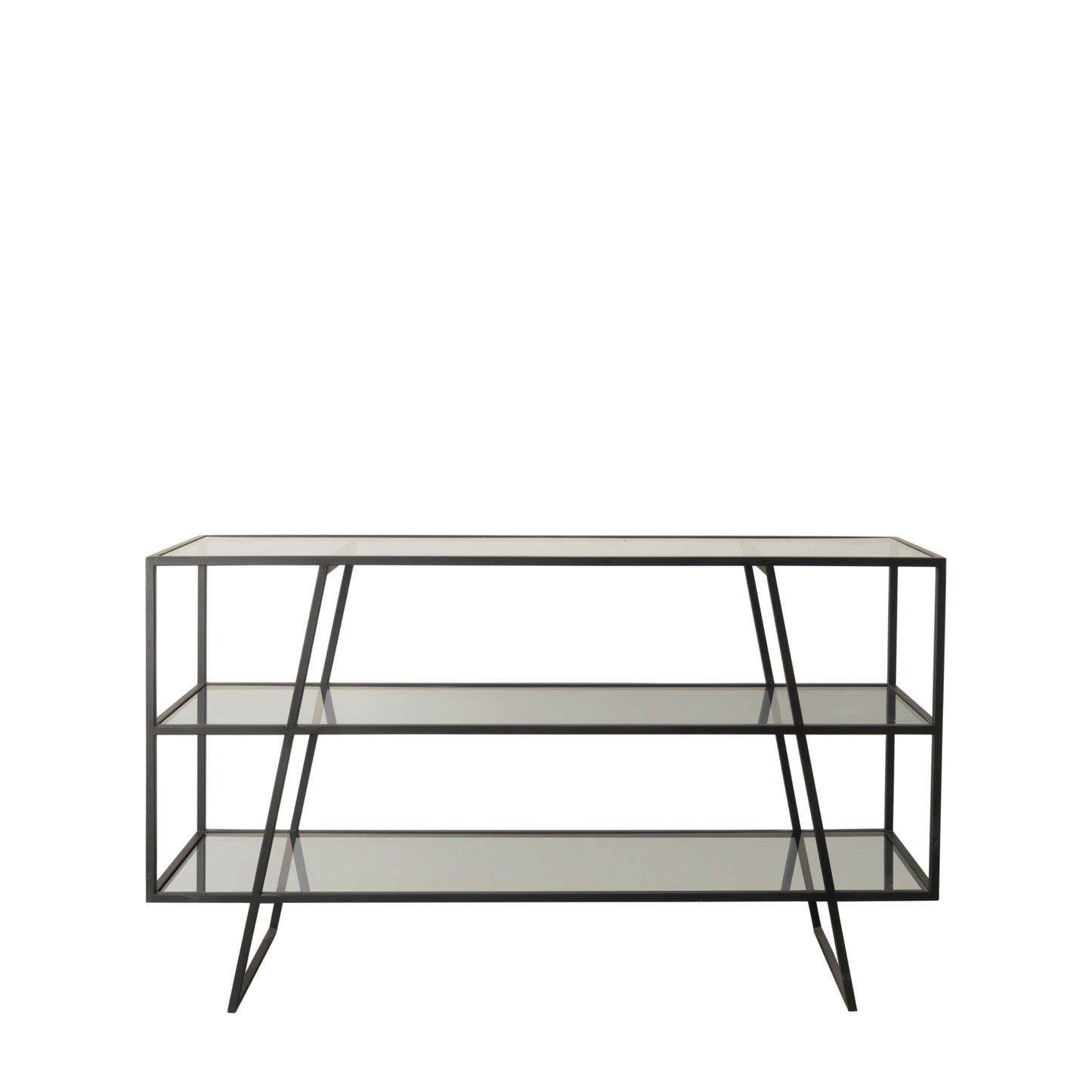 Rudy Glass And Iron Console Table 