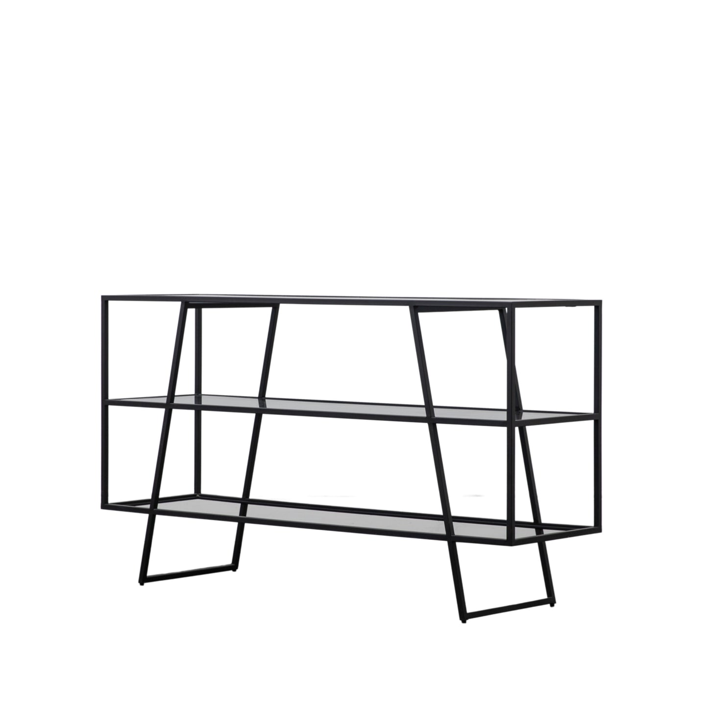 Rudy Glass And Iron Console Table 