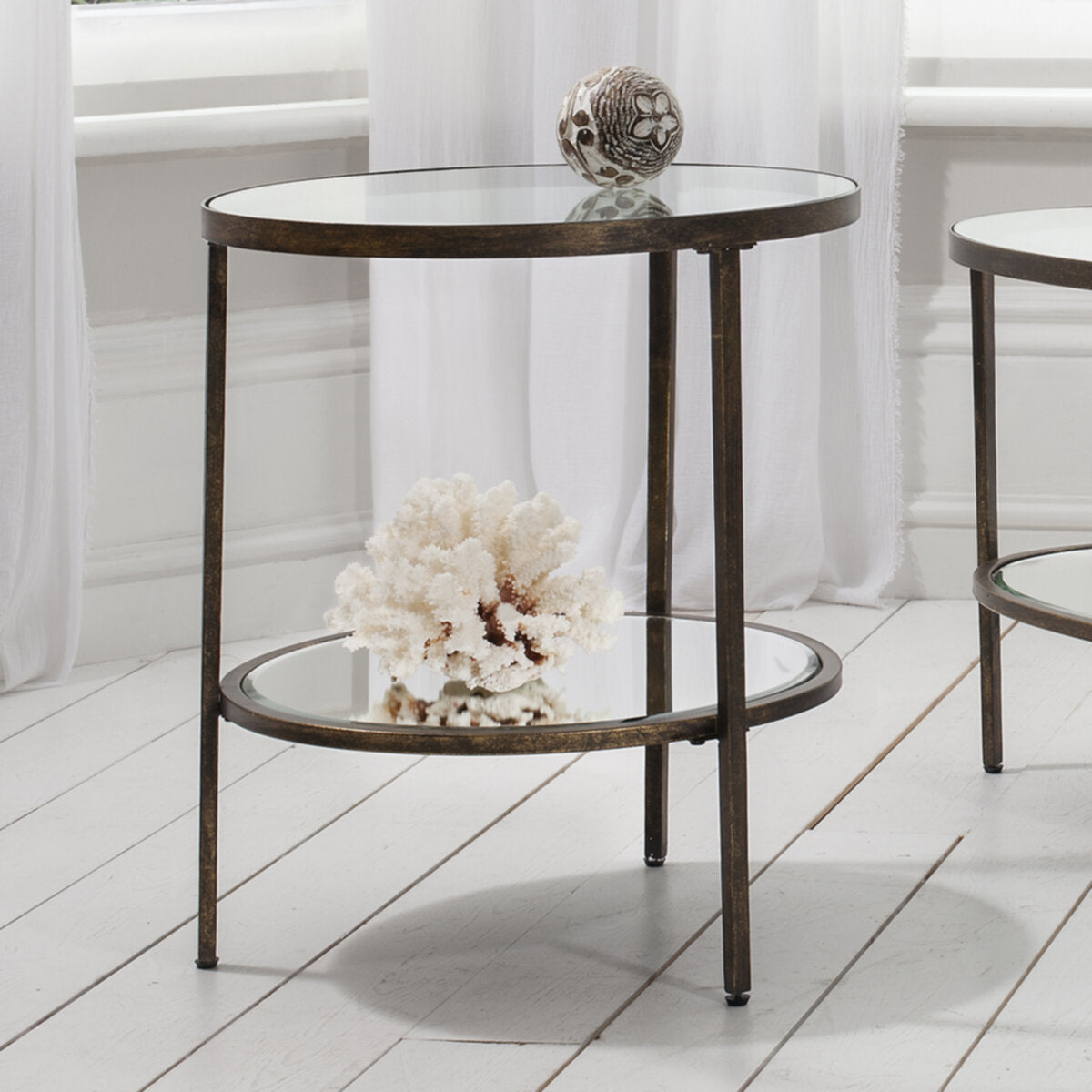 Slade Metal And Glass Side Table 