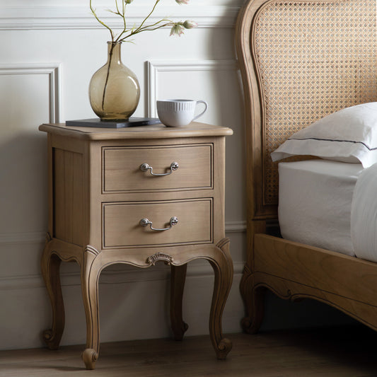 French Chic Bedside Table | Weathered