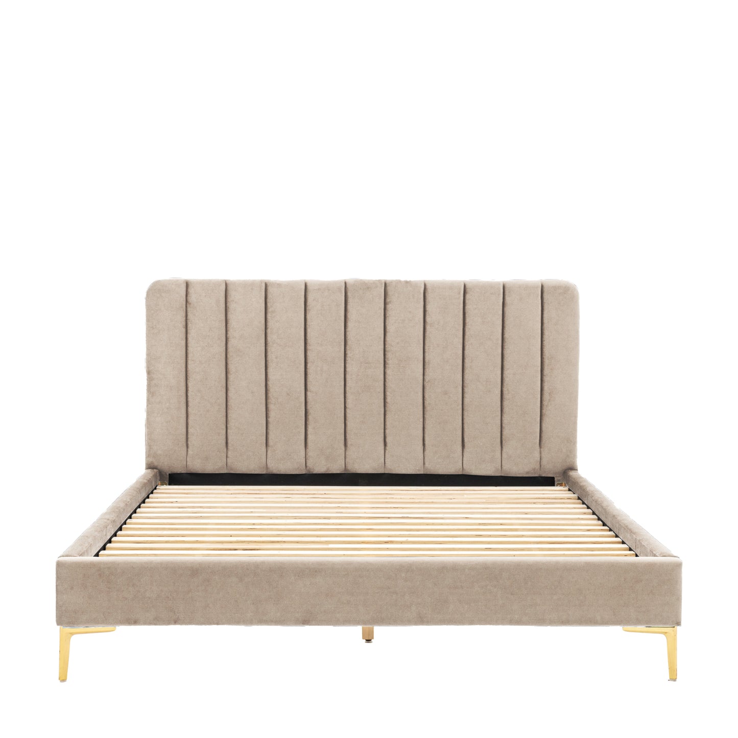 Scarlett Upholstered King Size Bedstead | Latte