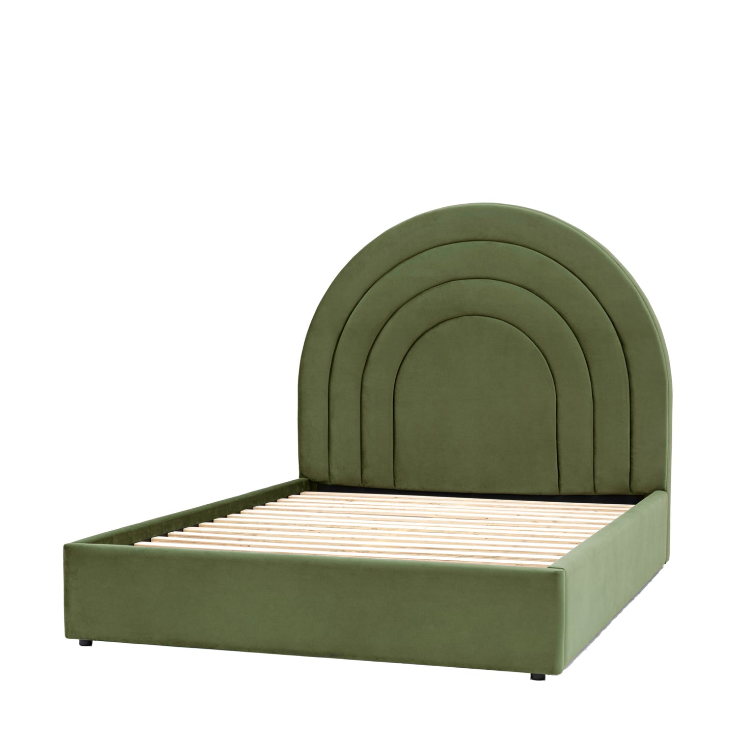Arch King Size Bedstead | Olive