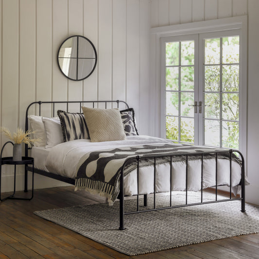 Rowan Metal King Size Bedstead | Black