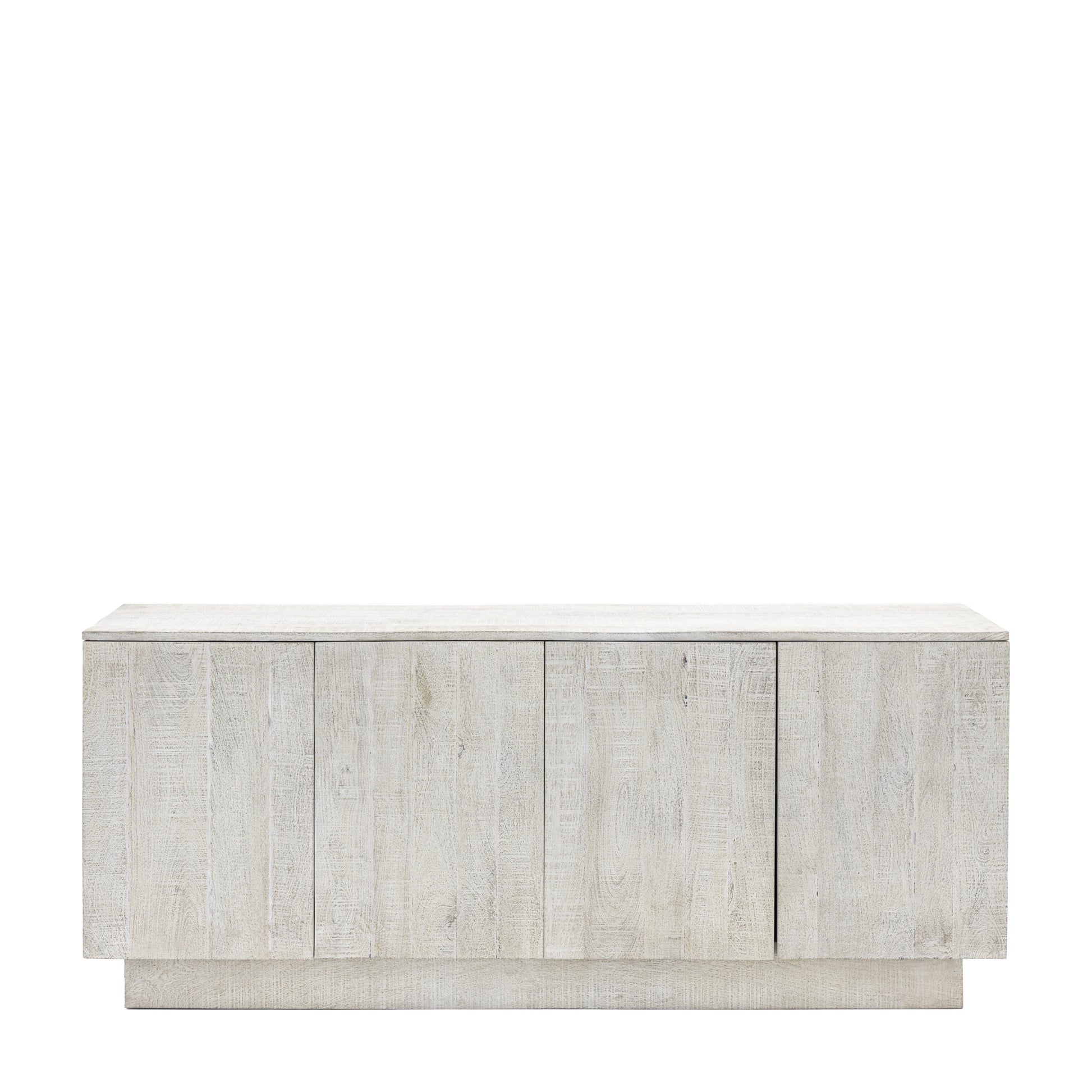 Solid Mango wood 4 Door Sideboard | Whitewash 