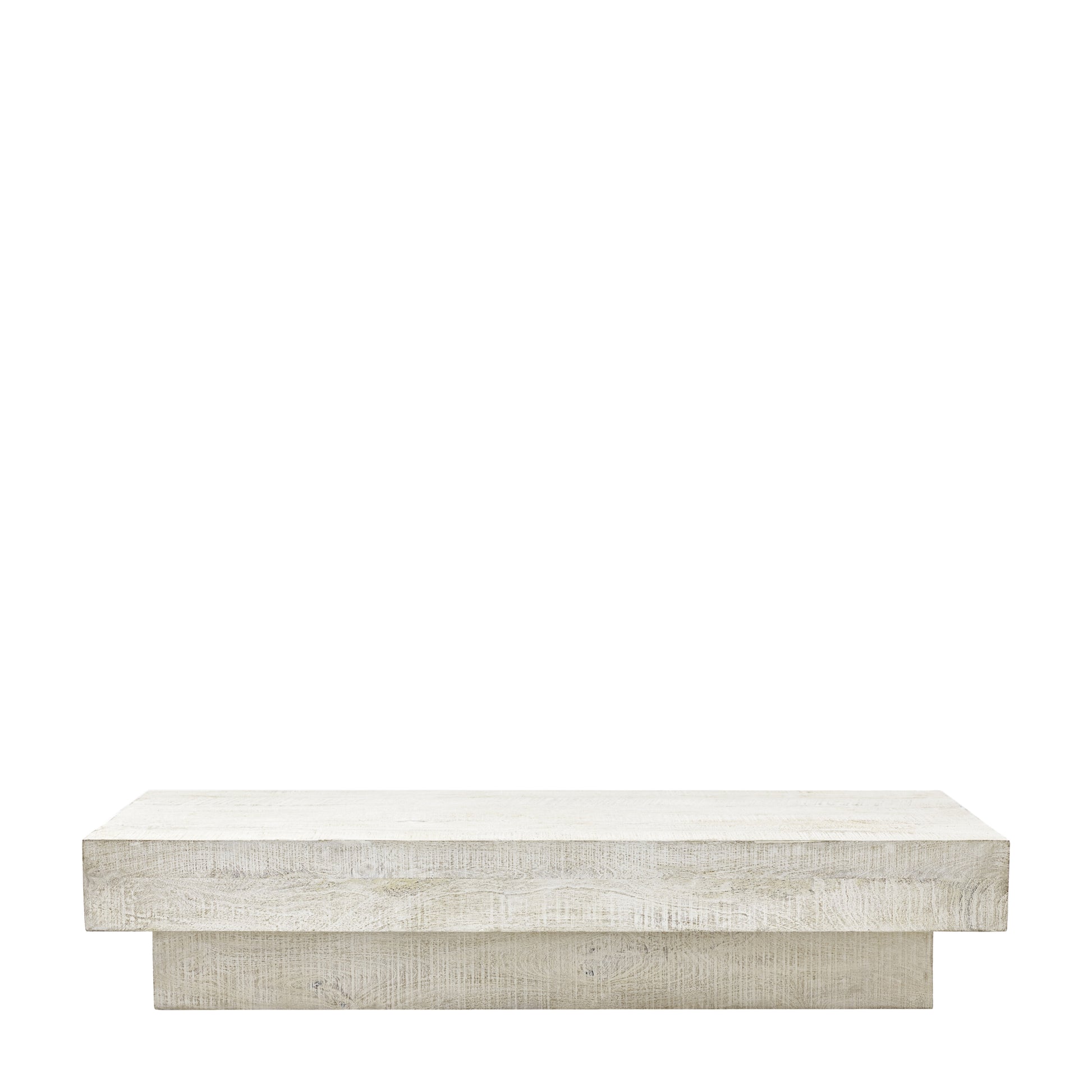 Solid Mango wood Coffee Table | Whitewash