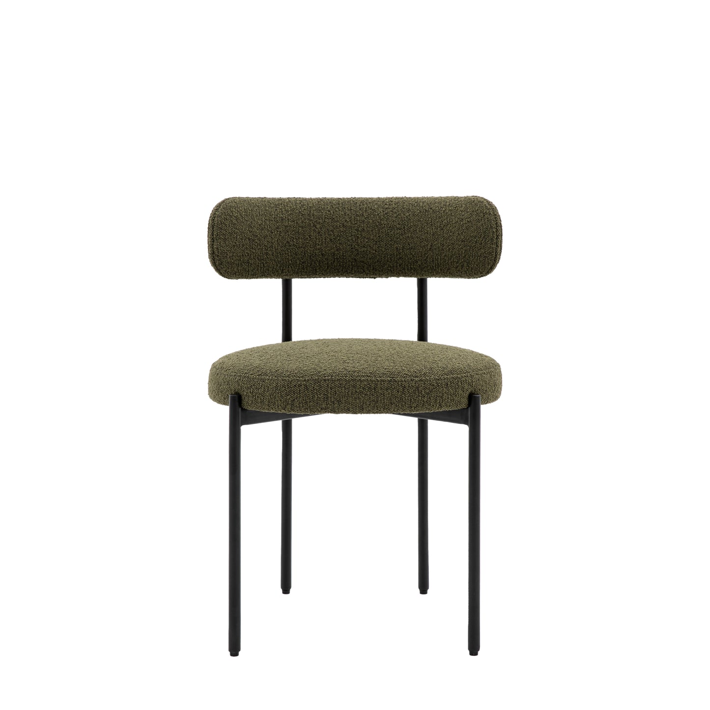 Remi Metal And Fabric Dining Chair | Green (2 Pack)