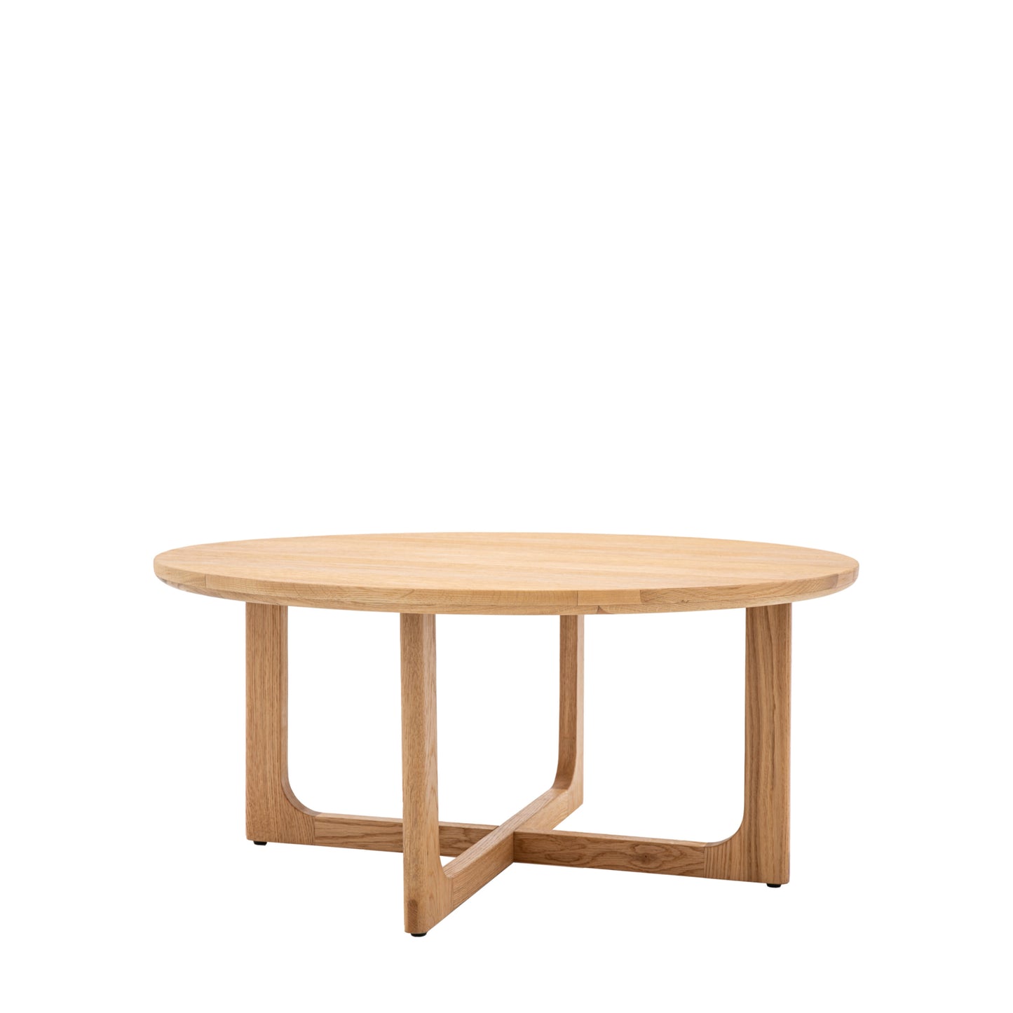 Scandi Exposed Wood Round Coffee Table | Natural