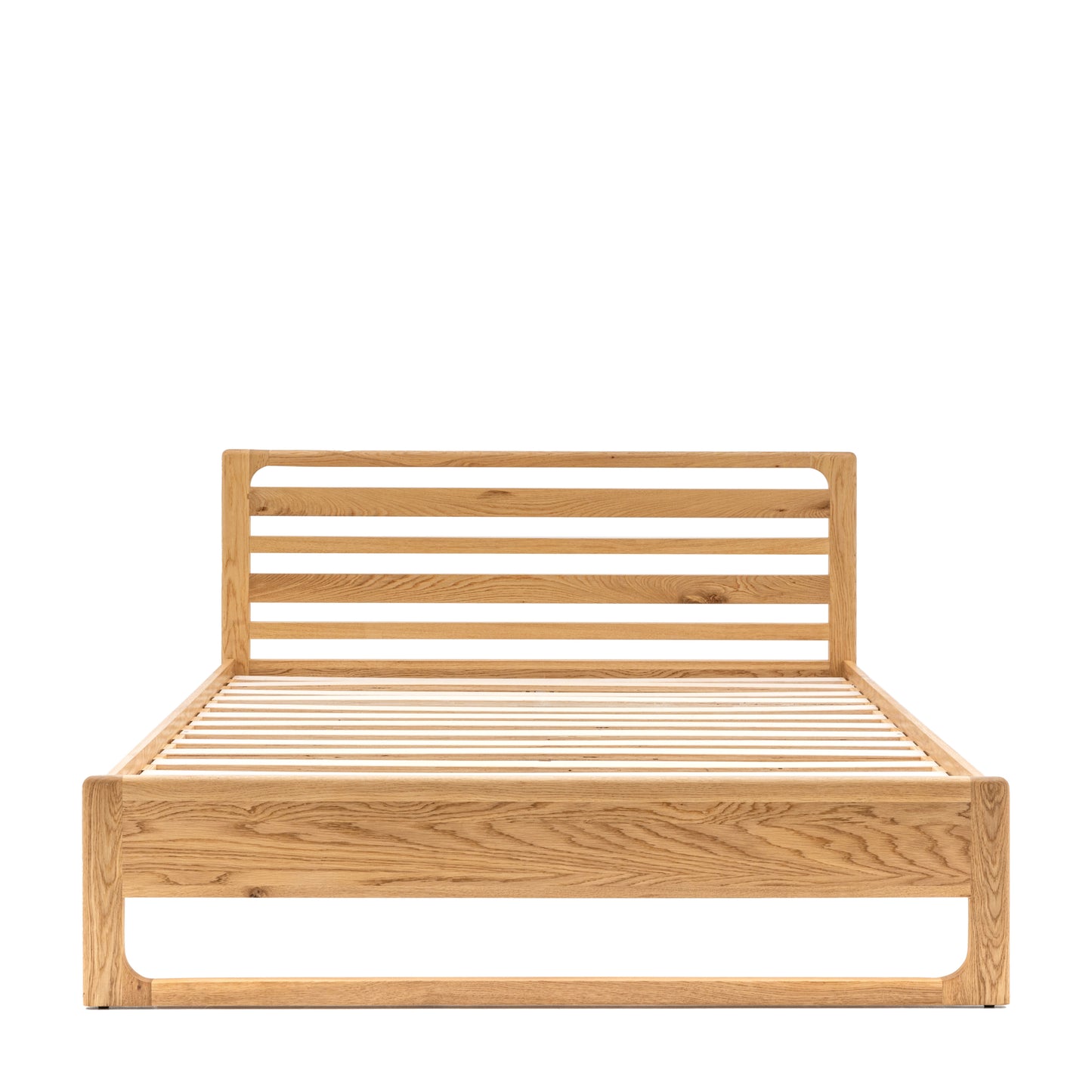 Scandi Exposed Wooden Frame King Size Bed | Natural