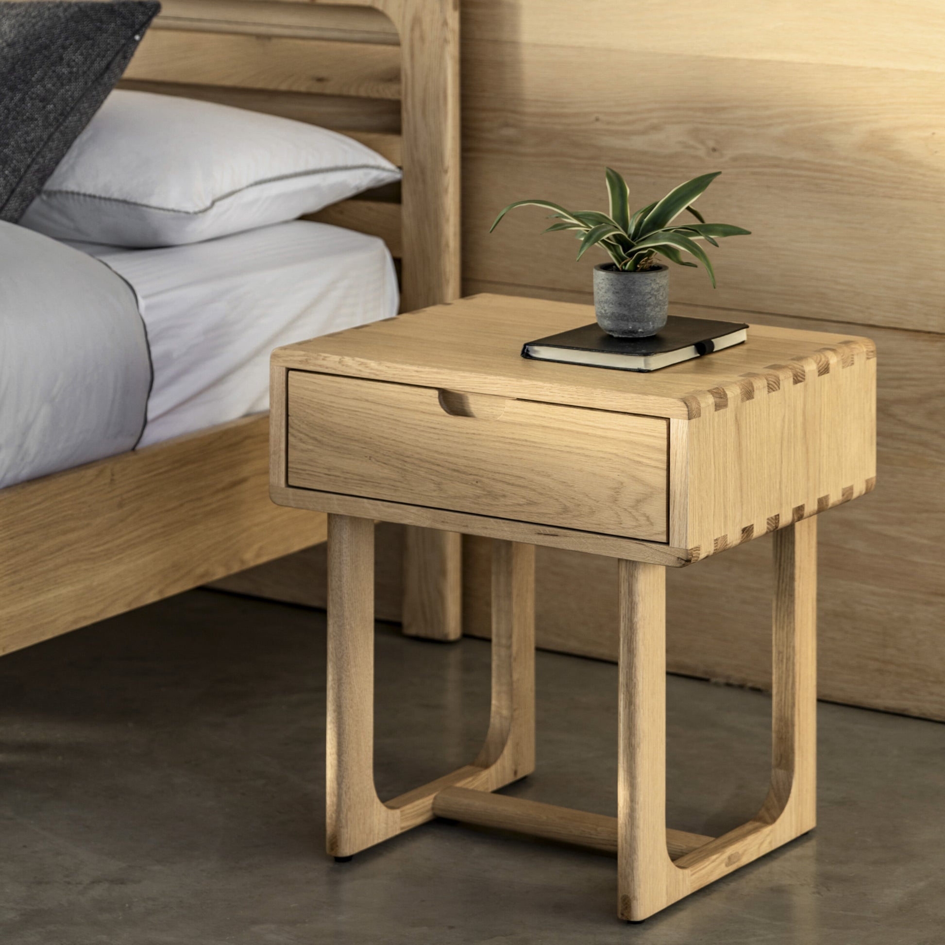 Scandi Wooden 1 Drawer Bedside | Natural