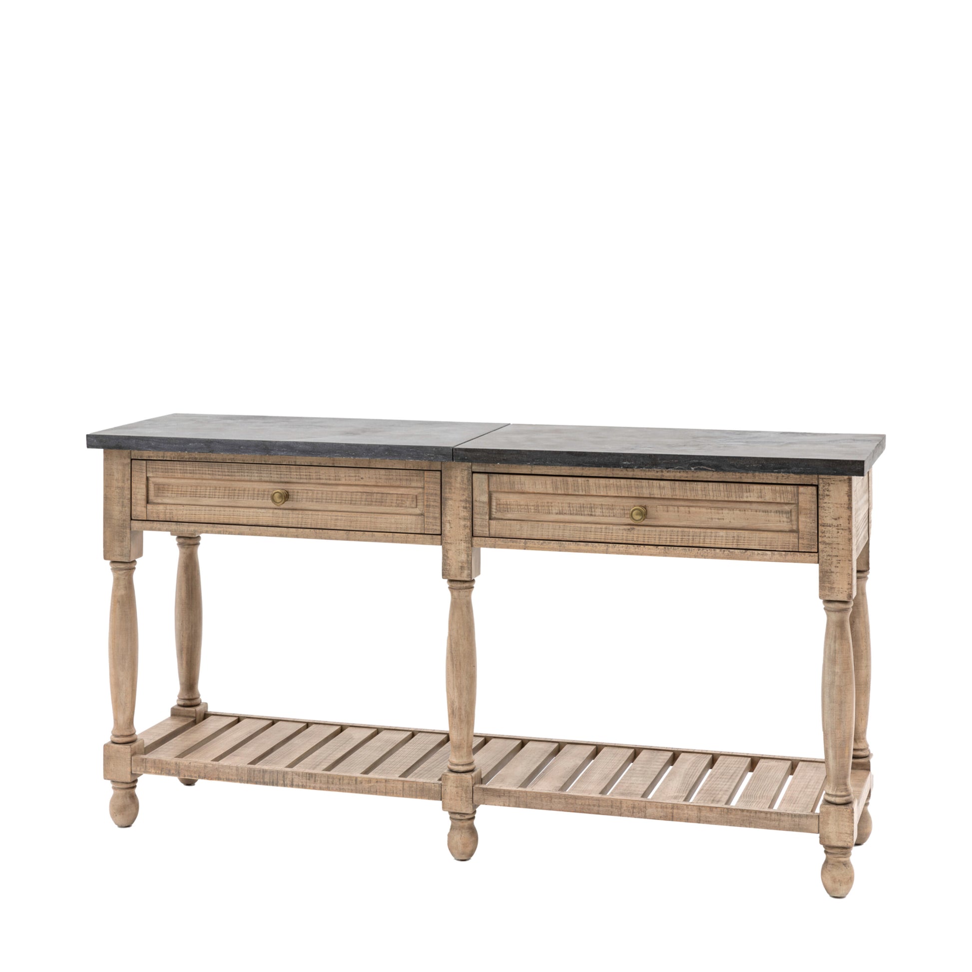 American Pine 2 Drawer Console 