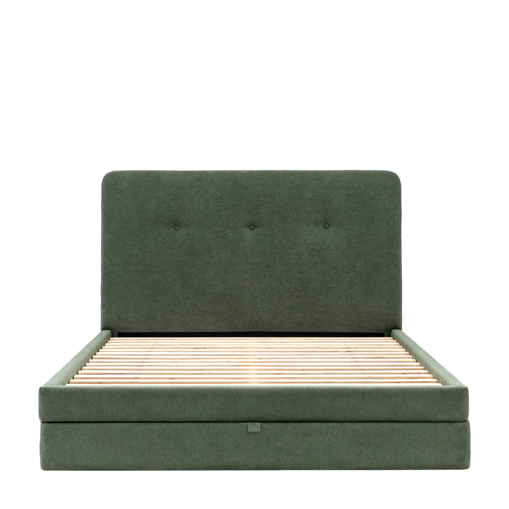 Micha Upholstered 2 Drawer Double Bedstead | Green