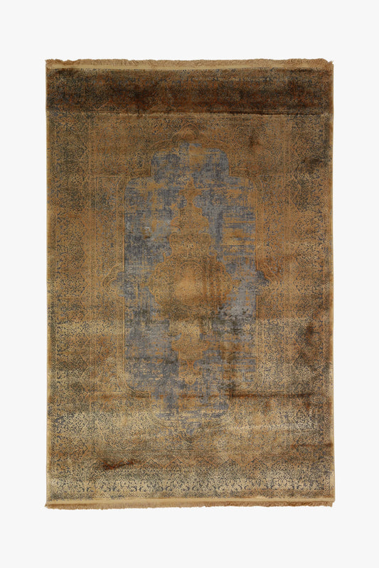 Toros Medallion Luxury Rug | Copper Overdyed