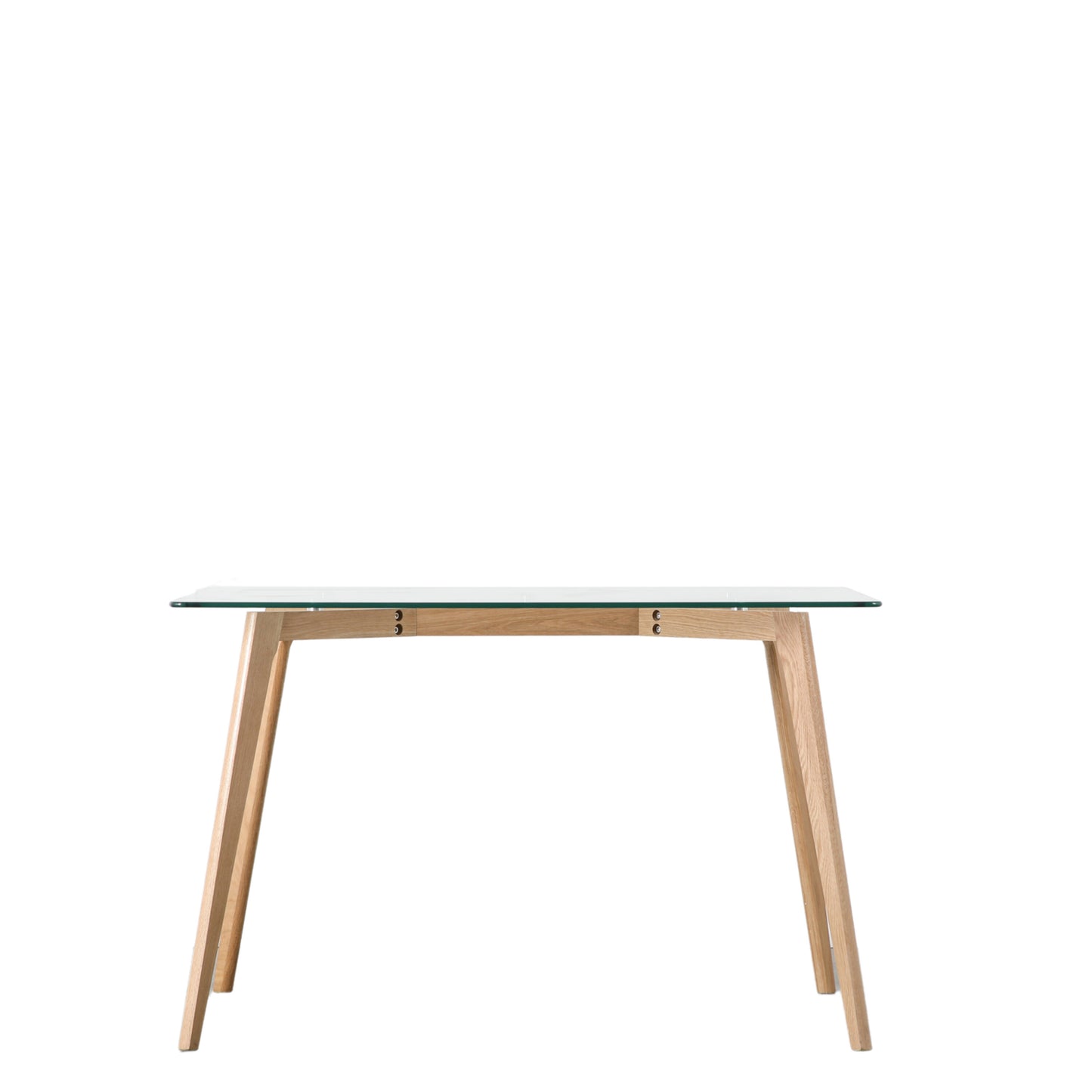Bromley Glass Top Rectangle Dining Table | Oak 