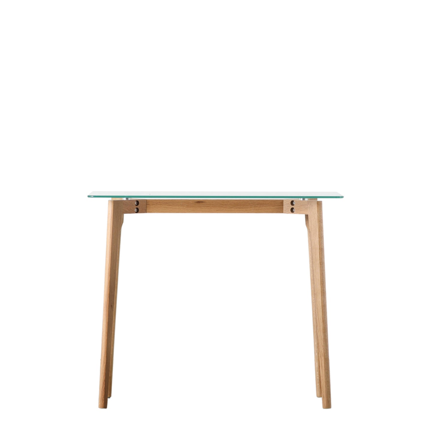 Bromley Glass Top Console Table | Oak 