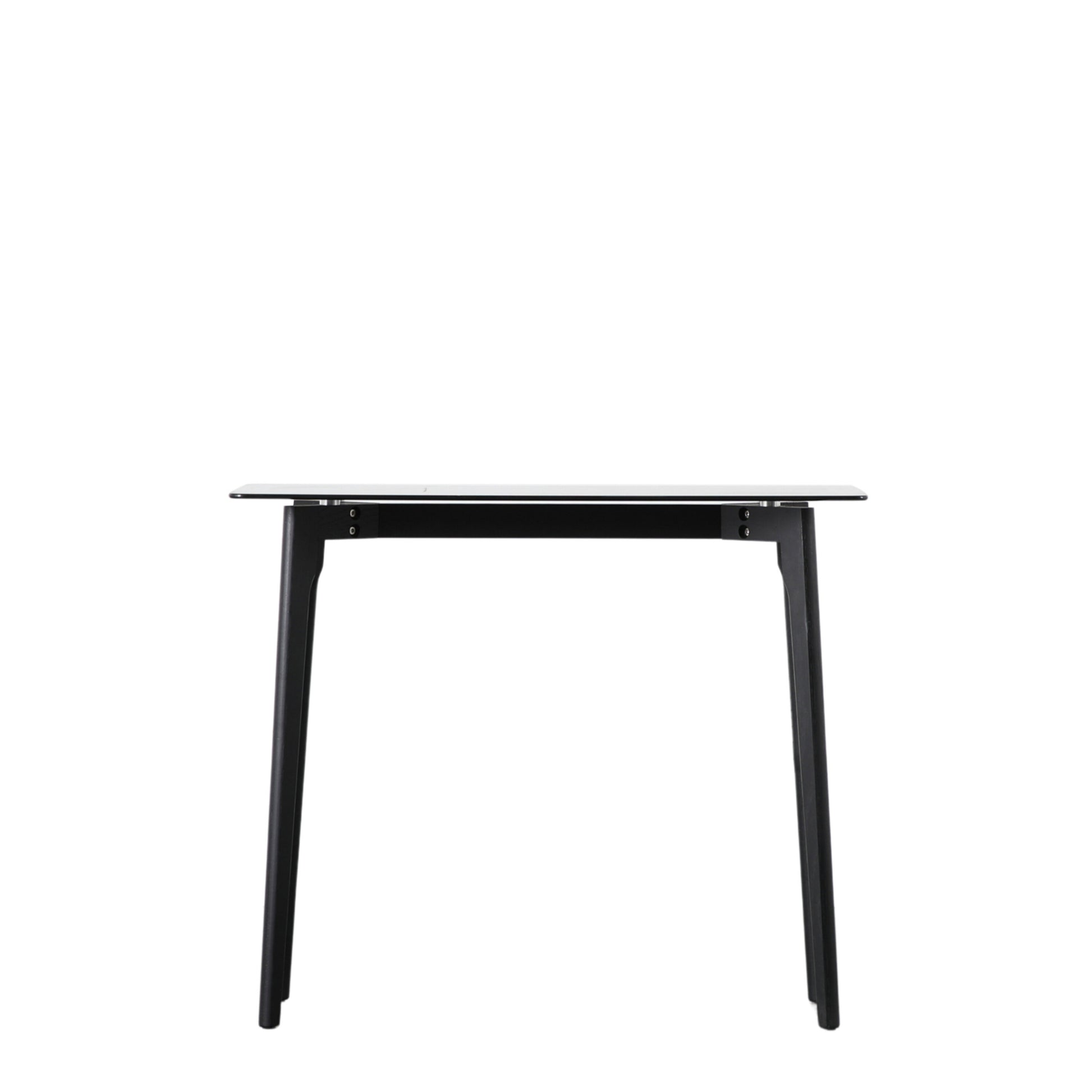 Bromley Glass Top Console Table | Black 