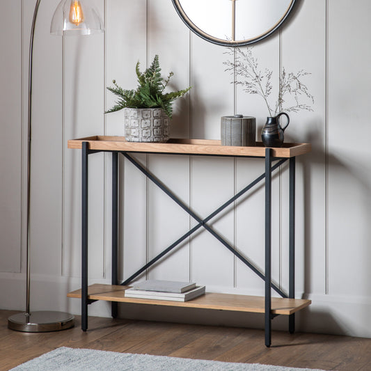 Emiko Metal And Wood Console Table 