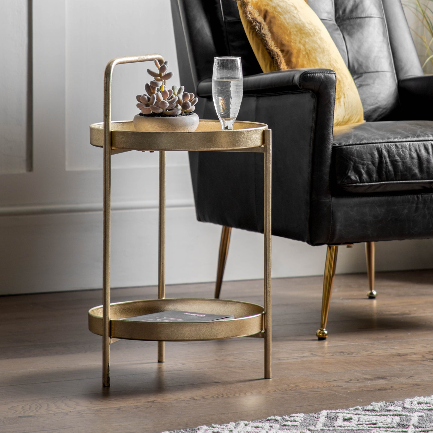 Iron Round Side Table | Gold 