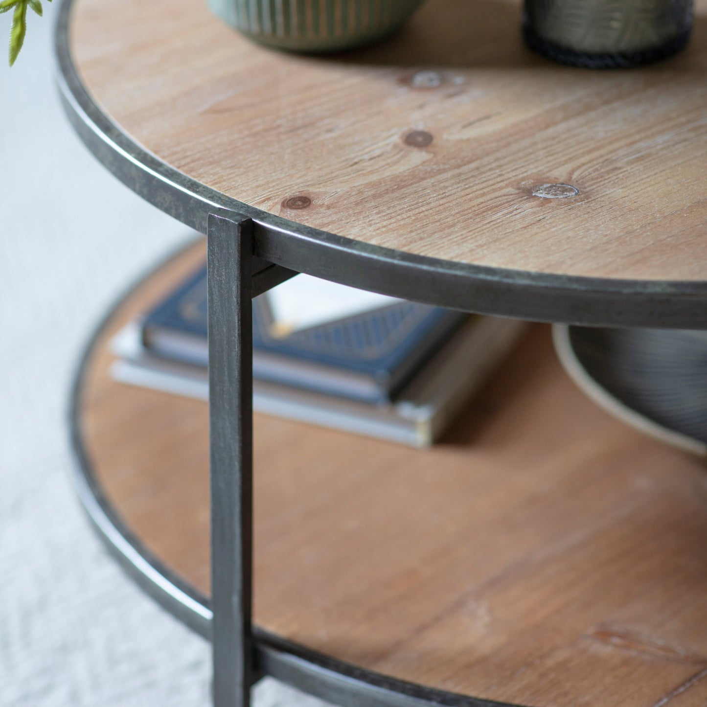 Adam Iron and Wood Coffee Table | Oak 