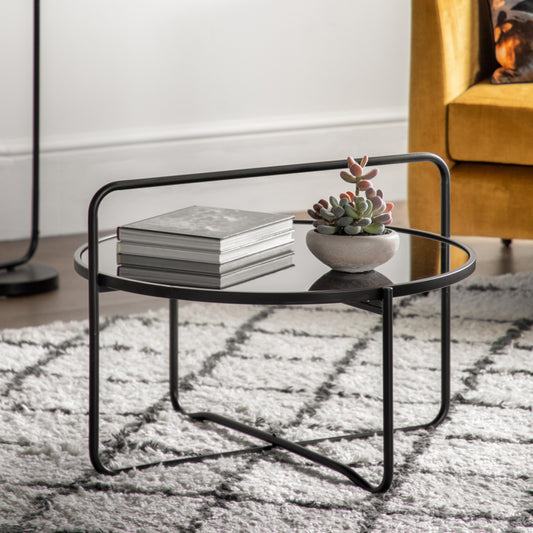 Jo Iron And Glass Coffee Table | Black