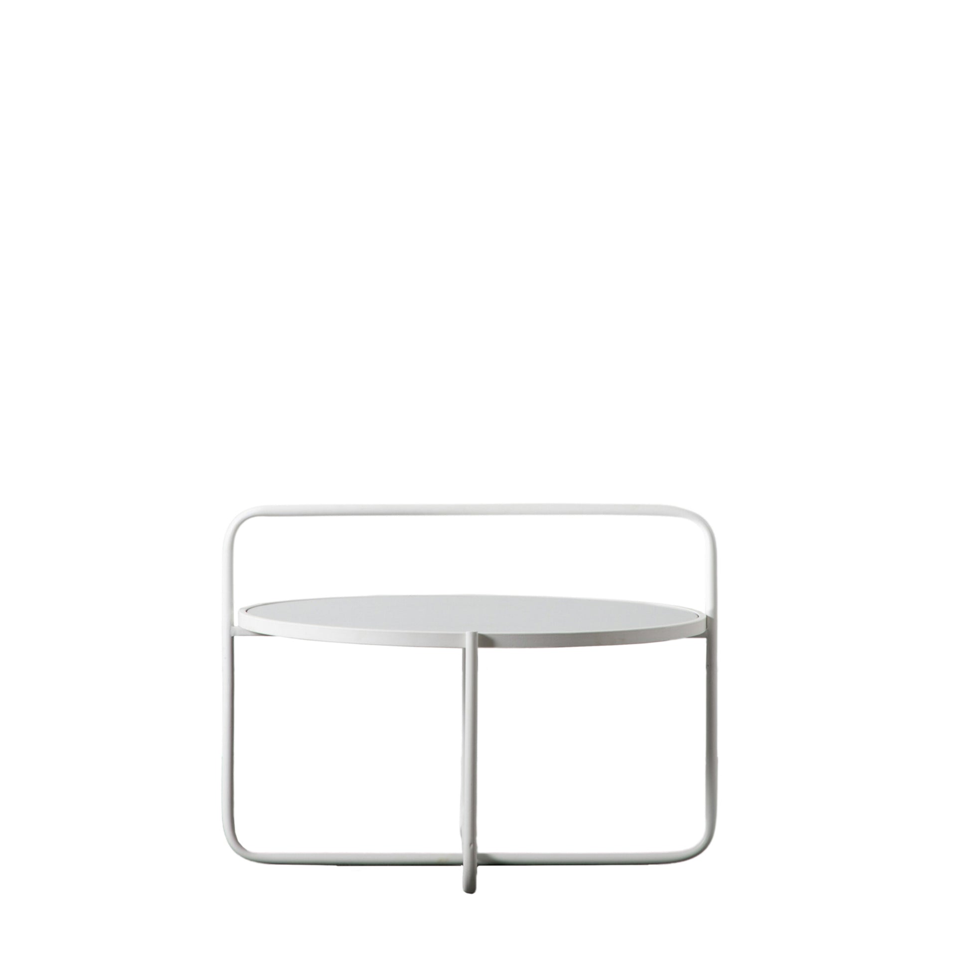 Jo Iron And Glass Coffee Table | White 