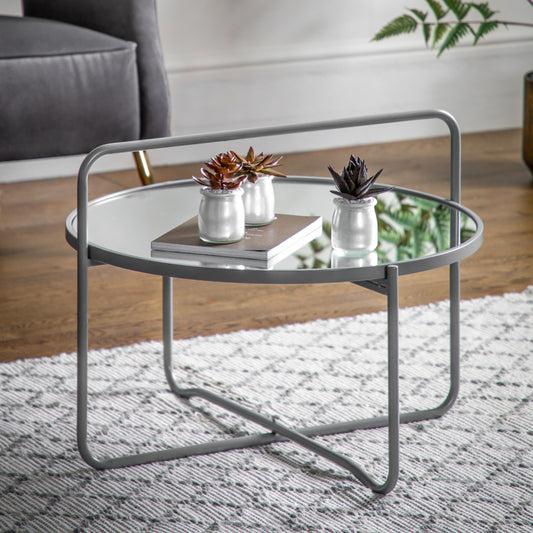 Jo Iron And Glass Coffee Table | Grey 