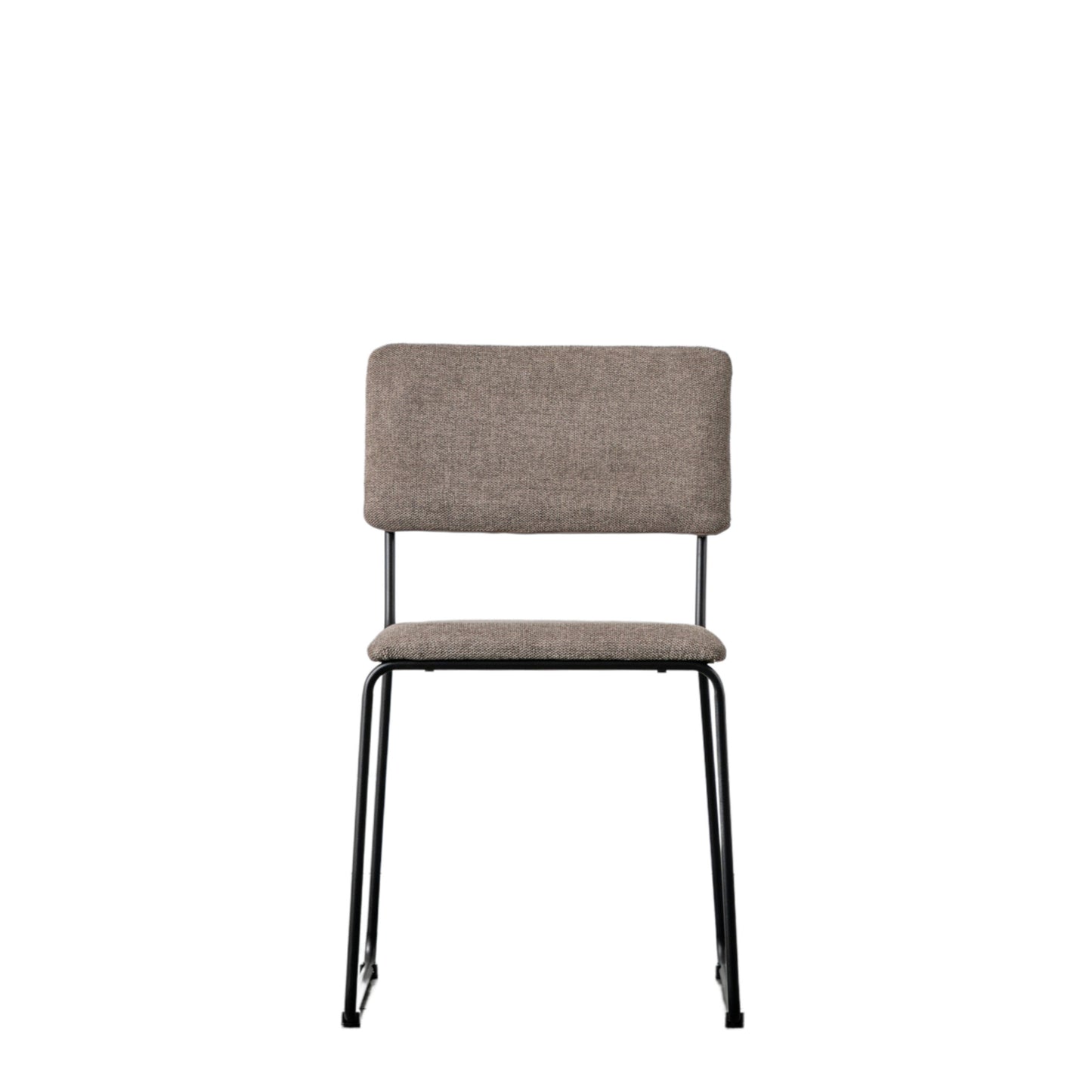 Chloe Fabric And Metal Dining Chair | Chocolate (2 Pack)
