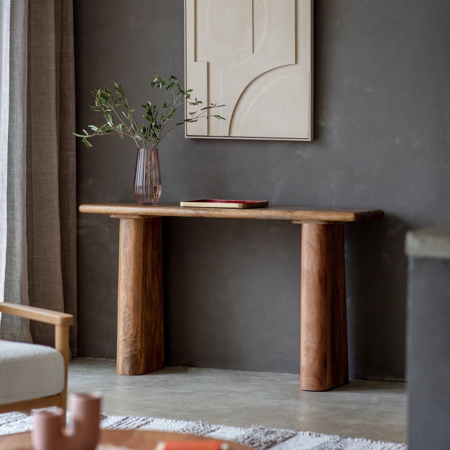 Iris Mango Wood Console Table 