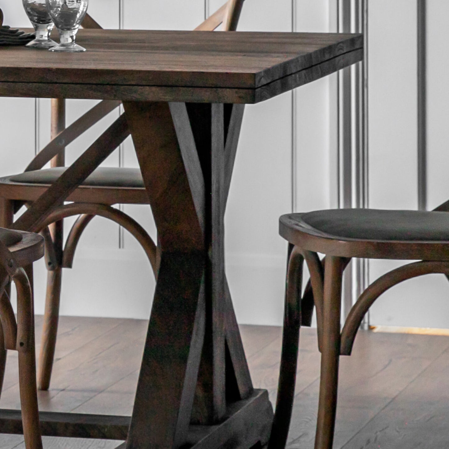 Atlas Mango Wood Trestle Dining Table