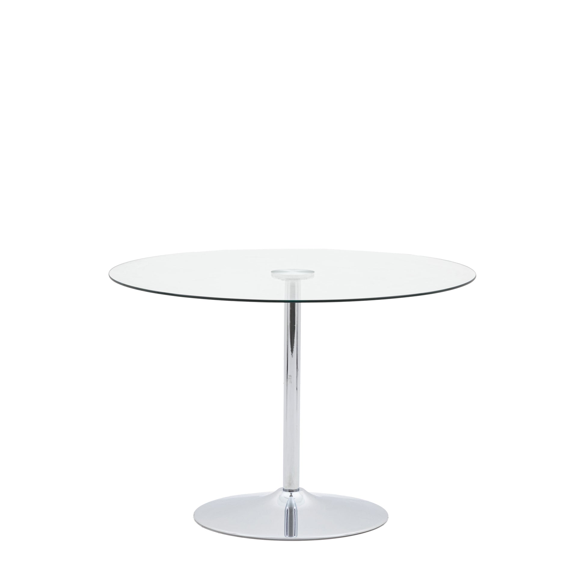 Newham Round Dining Table | Clear Glass 