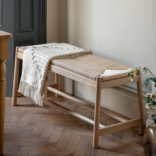 Asher Rope Bench | Natural 110cm