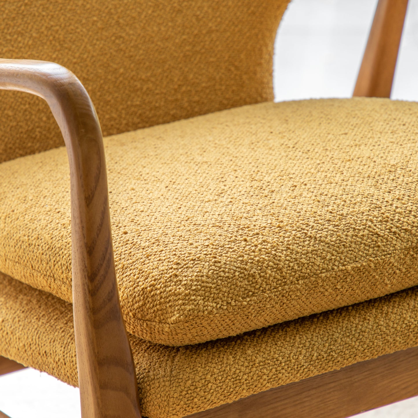 Rowan Oak Frame Armchair | Ochre