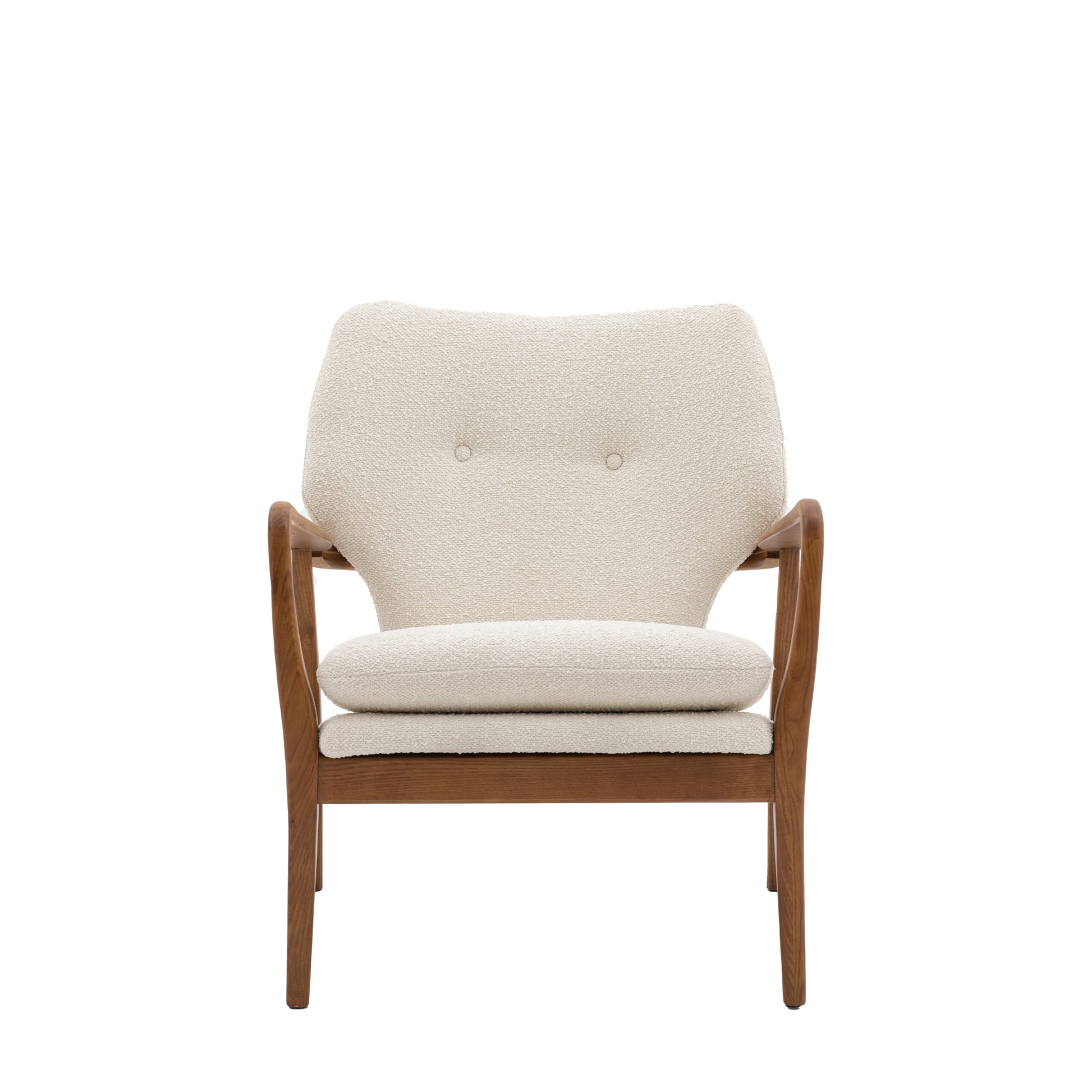 Rowan Oak Frame Armchair | Cream