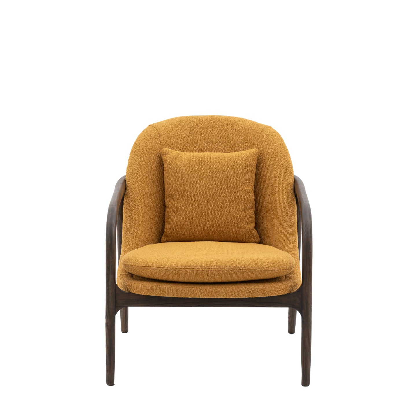 Ezra Wooden Frame Armchair | Ochre