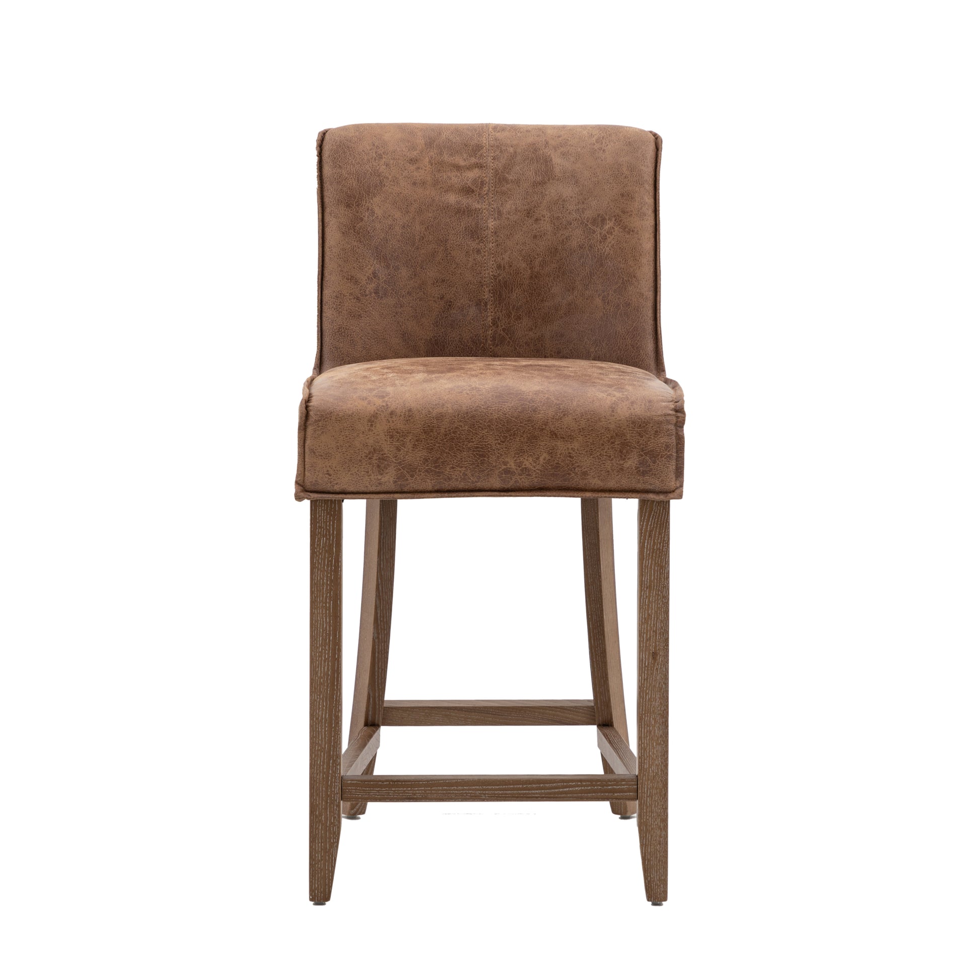 Tarnby Bar Stool | Brown Leather (2 Pack)