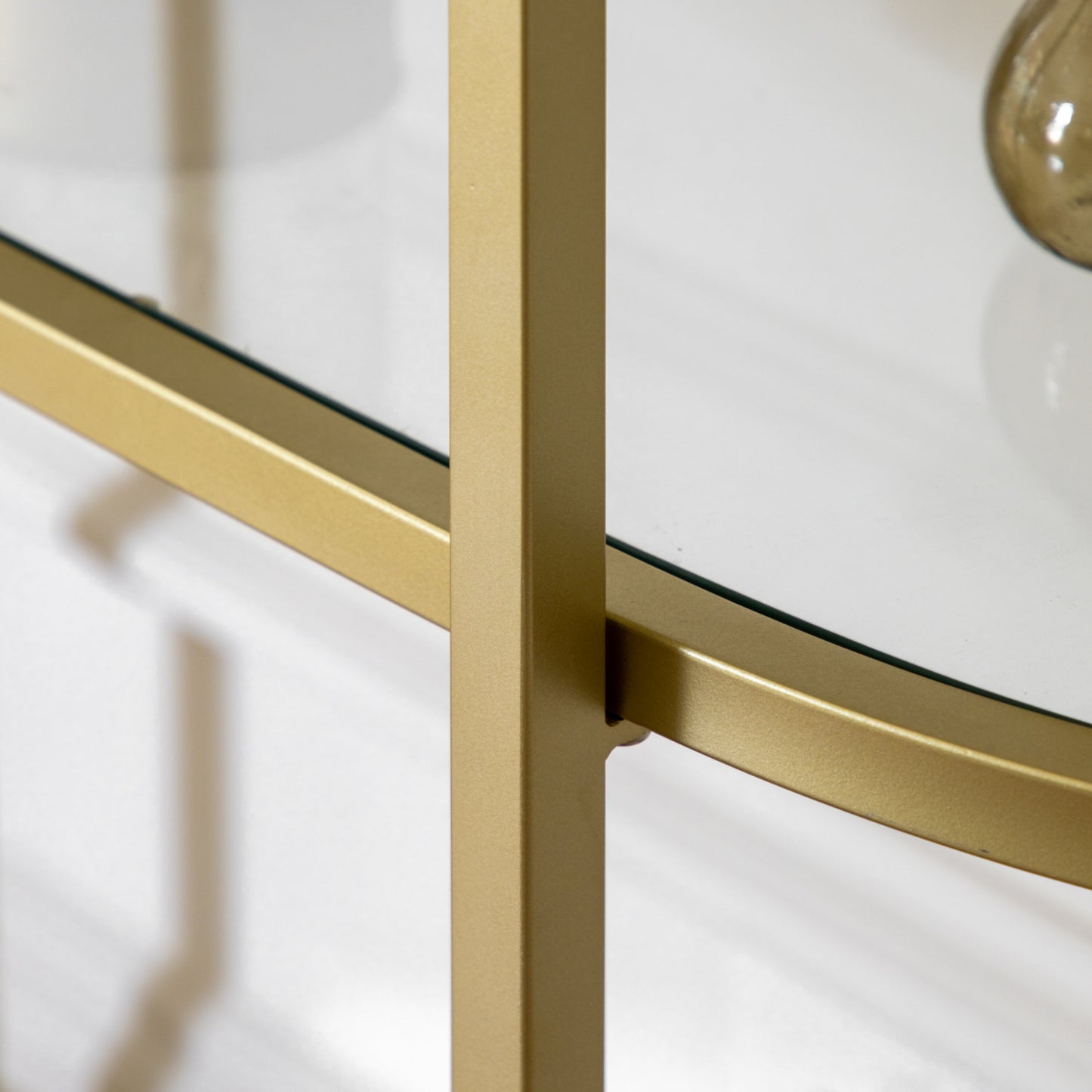 Slade Metal And Glass Display Unit | Champagne 