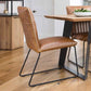 Cooper PU leather Dining Chair in Tan (2 Pack) - Rydan Interiors