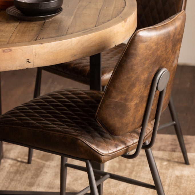 Dalton Dining Chair Pair | Dark Brown