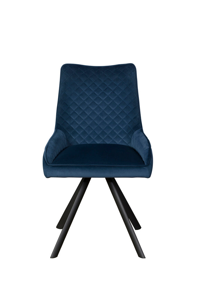 Brooke Arm Chair Pair | Dark Blue