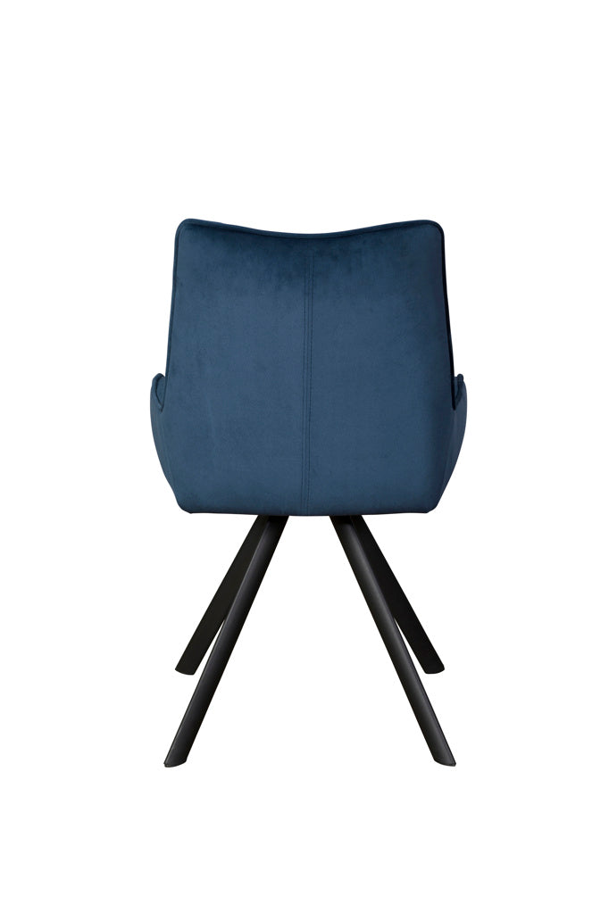 Brooke Arm Chair Pair | Dark Blue