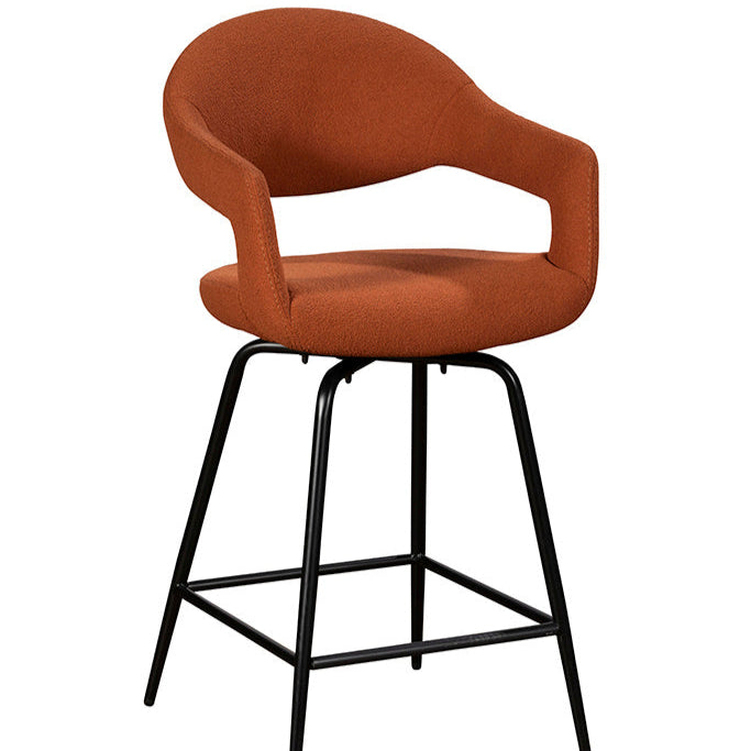 Jasmine Counter Chair Pair | Orange