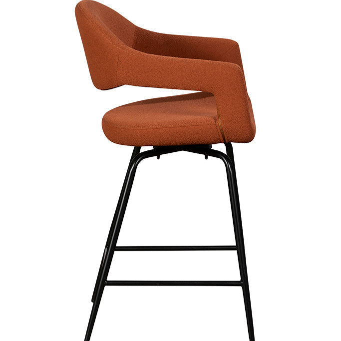 Jasmine Counter Chair Pair | Orange