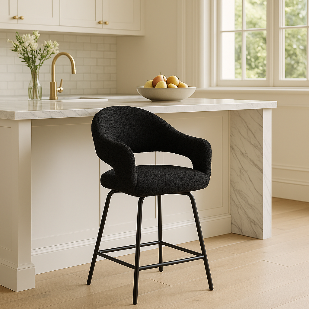 Jasmine Counter Chair Pair | Black - Rydan Interiors