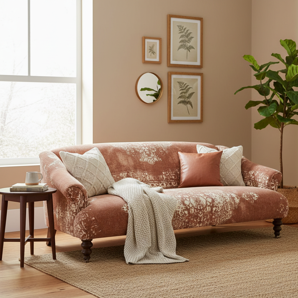Jacaranda Bagru Sofa - Rydan Interiors
