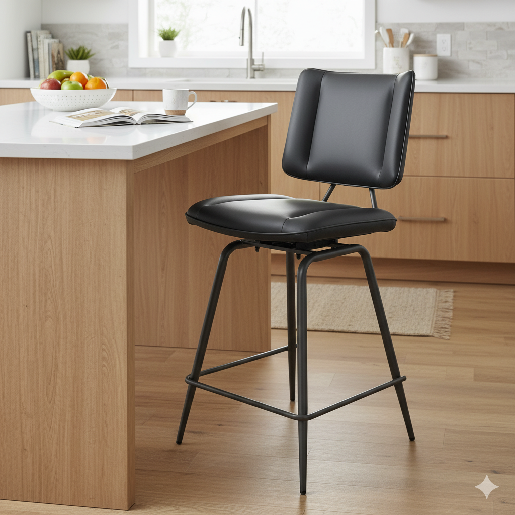 Jack Bar Stool Pack of Two | Black - Rydan Interiors