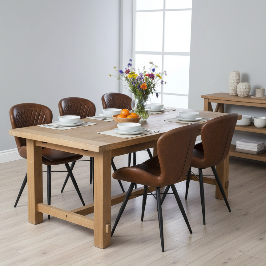 Saddler Dining Chair Pack Of Two | Buff Umber - Rydan Interiors