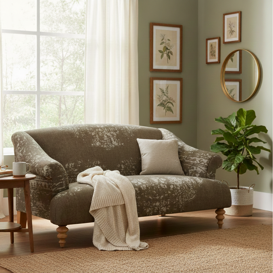 Jacaranda Bagru Sofa - Rydan Interiors