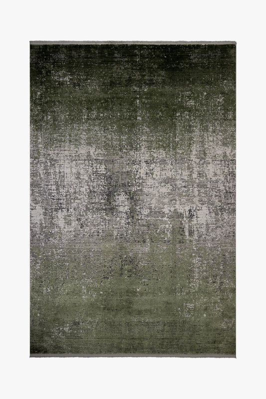 Toros Gradient Luxury Rug | Green/Silver