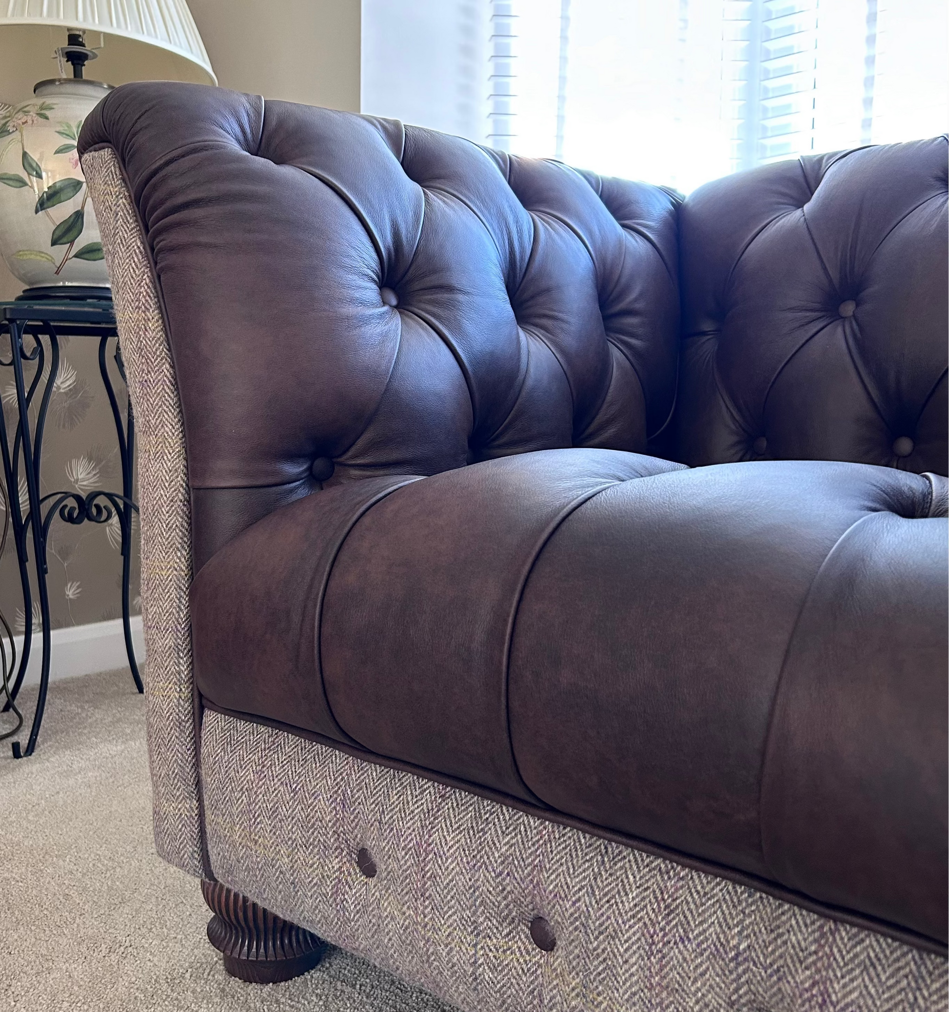 Austen Harris Tweed & Leather Sofa | Willow Herringbone | Rydan – Rydan ...